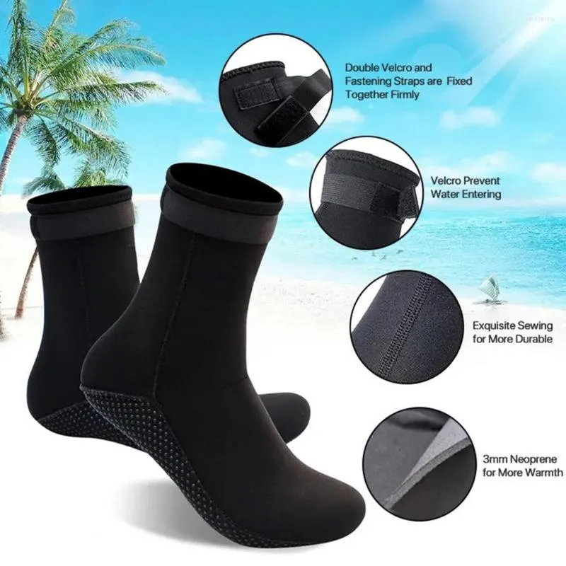 Sports Socks 1 Pair Diving Wear-resistant Elasticity Non-slip Neoprene Beach Surfing Booties Sportswear Water Sport Supply