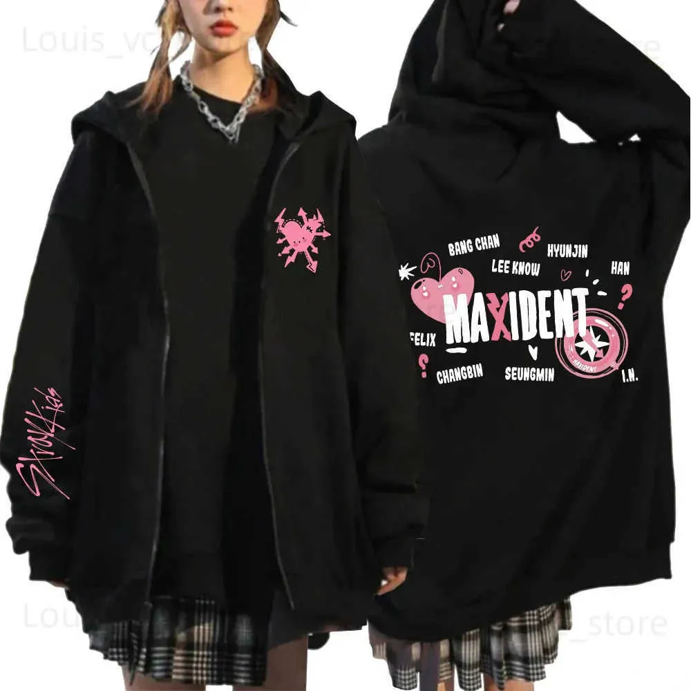 Oversized Kpop Hoodie: Korean Style Zip-Up Sweatshirt, Y2K