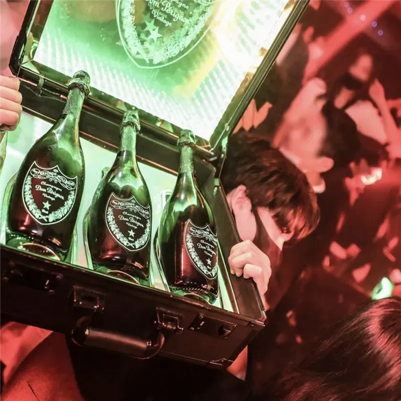 Champagne display case sales
