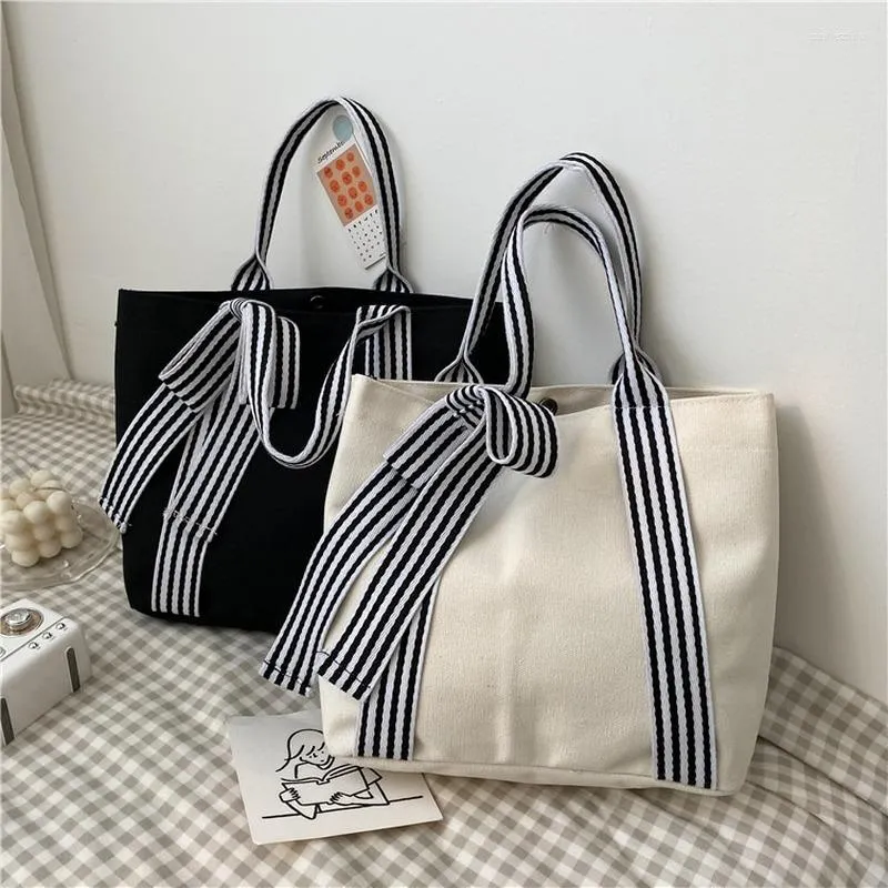 Bolsas de noite femininas bolsa de lona casual cor sólida bolsa de tecido de algodão bolsa vintage grande capacidade para compras de ombro para meninas