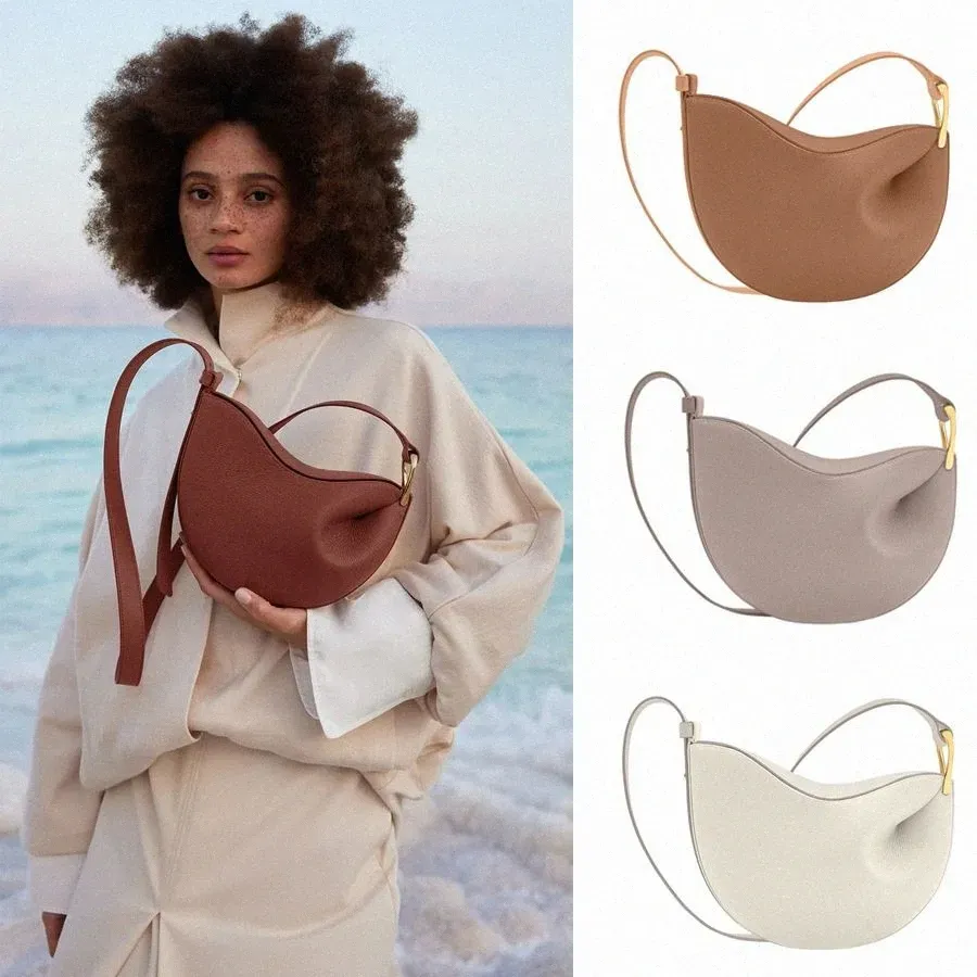 Paris Tonca Strukturierte Tasche 5A Vollnarbiger Tonca Dix Halbmond-Cognac-Wildleder-Kalbsleder-Tragetasche Luxus-Designer-Umhängetasche für Damen Hobo-Handtaschen Schultertasche