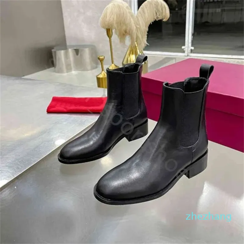 Designerstövlar Ankel Boot Martin Booties Womens Shoes Chelsea Motorcykel Riding Woman Martin Storlek 35-41