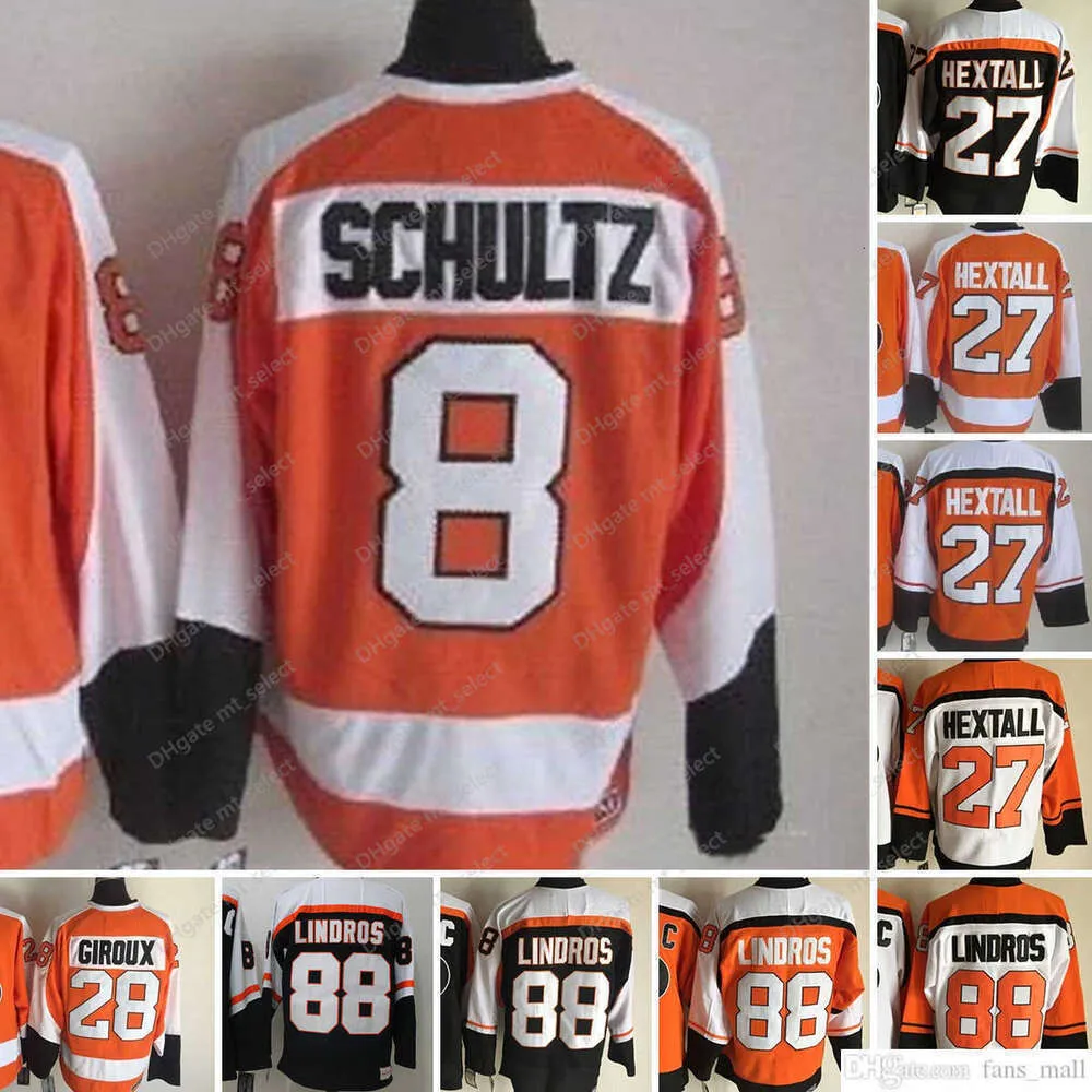 영화 CCM 빈티지 아이스 하키 '' ''27 Ron Hextall Jerseys 88 Eric Lindros 26 Brian Propp 8 Dave Schultz 28 Claude Giroux 남자 자수 저지