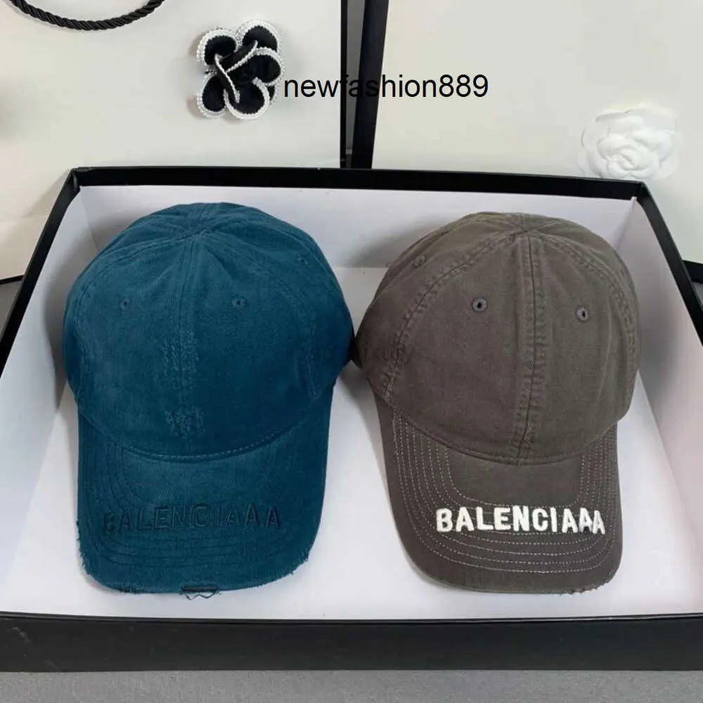 남자와 여자 디자이너 casquette sports denim 찢어진 볼 캡 단색 b 편지 야외 커플 모자