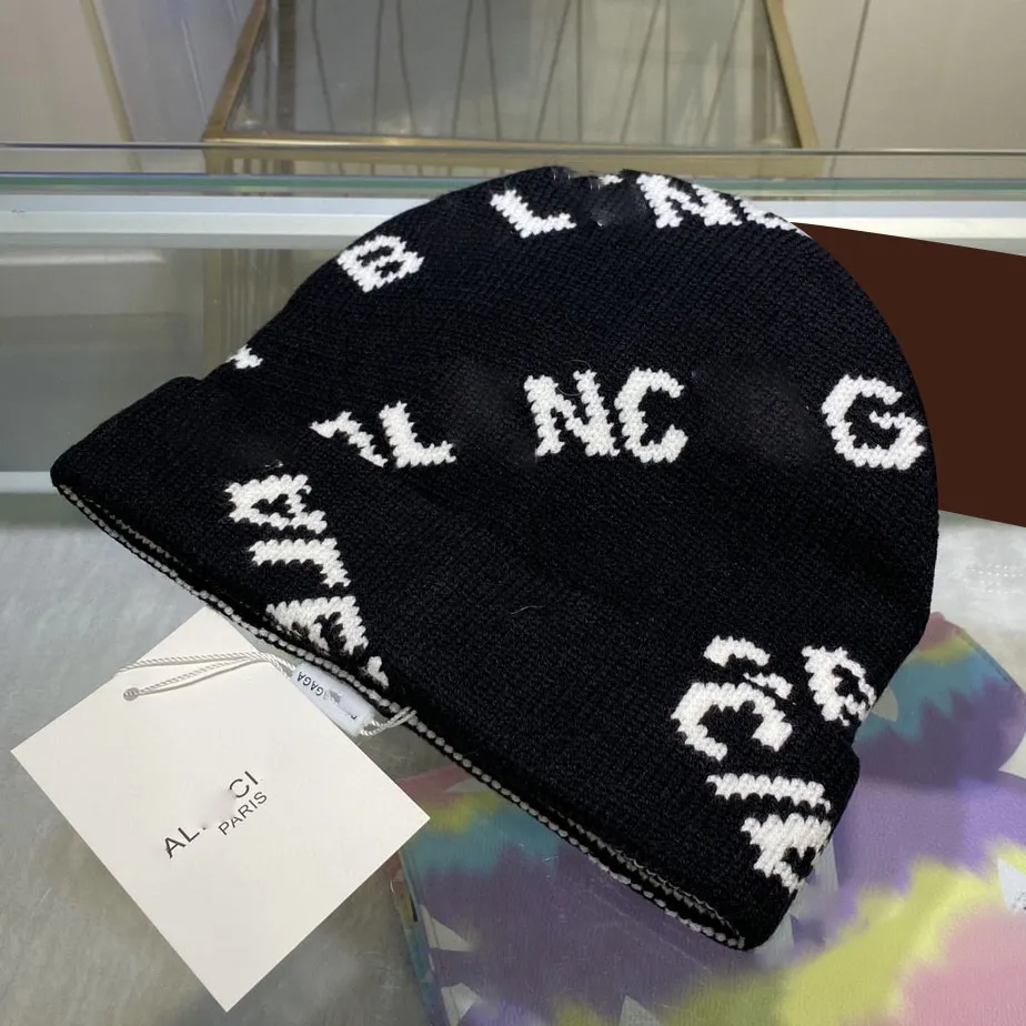 Designer Balencaigaities Beanie Ny stickad hatt Fashion Letter Cap Popular Warm Windproof Stretch High Quality Beanie Hats