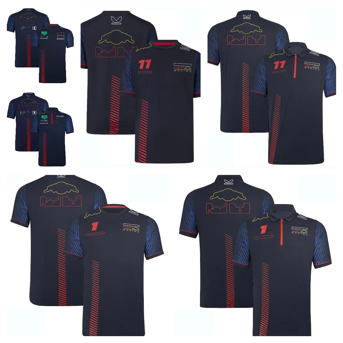 2023 Team F1 T-shirt Men e feminino T-shirt Fórmula 1 Oficial com o mesmo novo traje de corrida de vendas a quente.