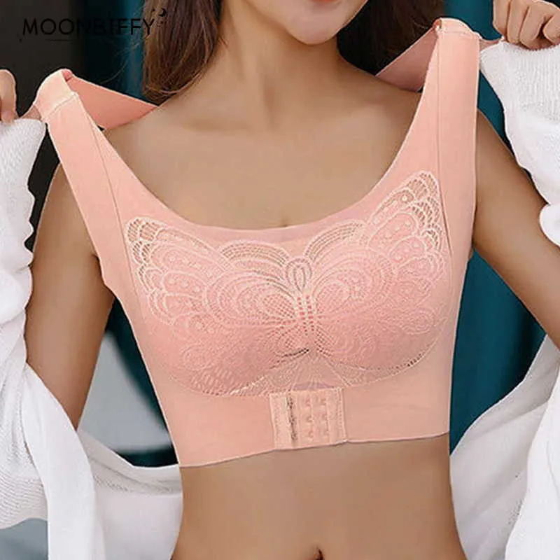 Bras Women Bra Posture Corrector Seamless Push Up Shockproof Sports Support Fitness Vest Underwear Adjustment Back Bra 2022 New P230417