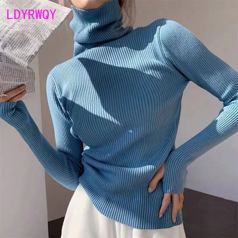 Kadın Sweaters Kazık Yığın Yurböceği Ekstra Kalın Set Sweater Kadınlar Sonbahar Kış uzun kollu örme taban 231116