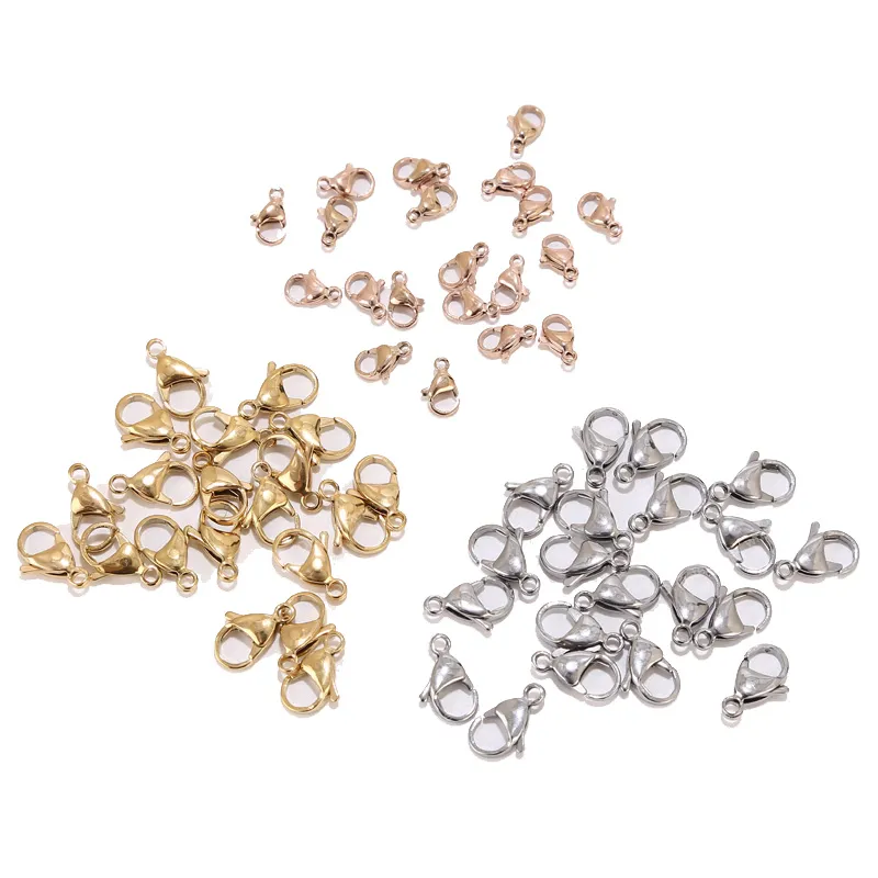 120pcs 18k oro in oro inossidabile in acciaio inossidabile Aragosta Class Reperti di gioielli per la produzione di gioielli componenti