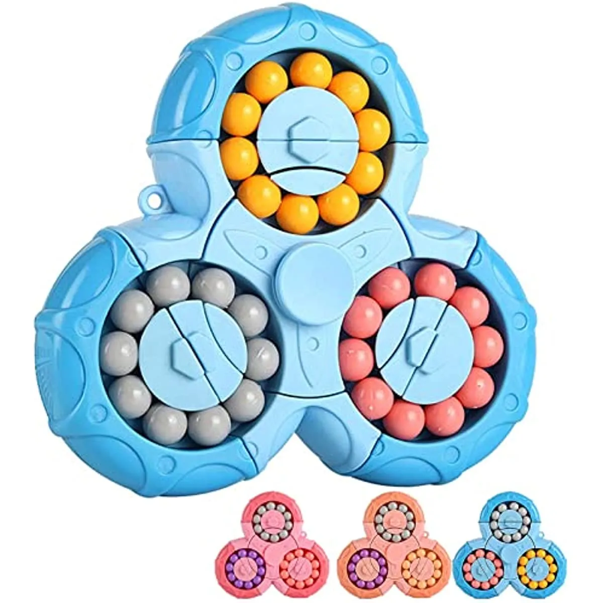 Magic Bean Cube Rotatif Doigt Fidget Puzzle Jouet Handheld Spinner Stress Anxiété Soulagement Jeu De Balle Jouets Sensoriels Panier De Pâques Stuffers