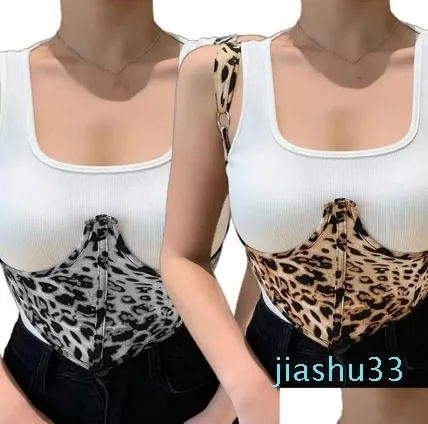 Outros acessórios de moda cinto feminino sem costas y leopardo impresso espartilho top slim colete verão dxaa entrega de gota