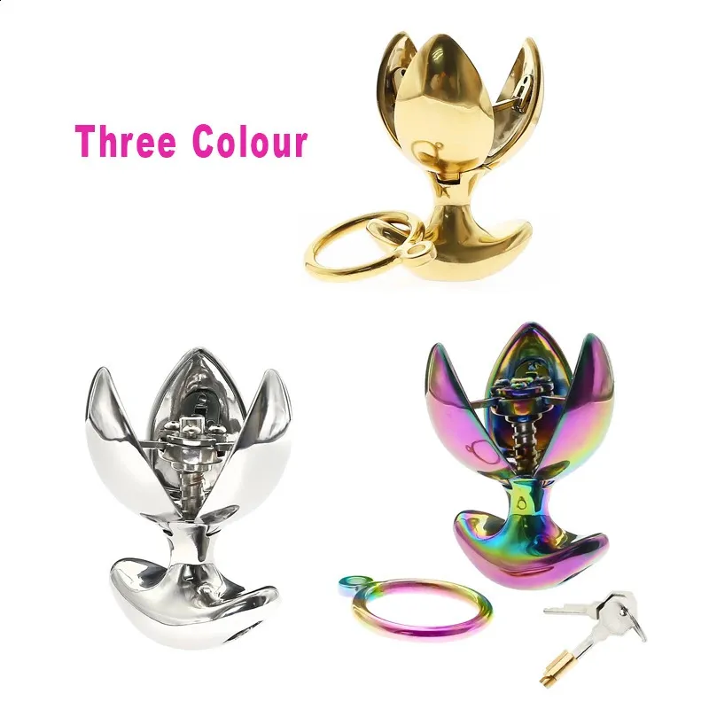 female anal plug Female Anal Sex Spreader Hollow Butt Plug Flared Dildo Deep Access Tunnel  Probe main image 0