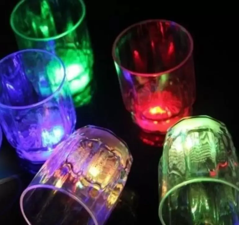 Led Flashing Glowing Cup Water Liquid Activated Light-up Wine Beer Glass Mug Luminous Party Bar Drink Cup Christmas