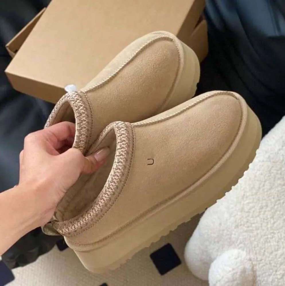 Tasman Tazz Chinelo Designer Boot Luxo Mens Mulheres Neve Mini Tornozelo Curto Eiderdown Couro Plataforma de Inverno Botas Castanha Cinza Preto Branco Senhoras Meninas UGGsider