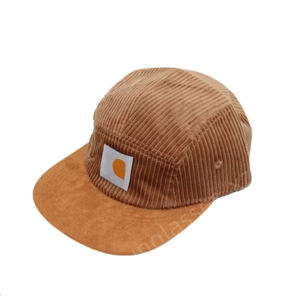 Carharttlys cap designer toppkvalitet hatt vår höst corduroy baseball cap för kvinnor män unisex vintage solida snapback hattar vinter justerbar utomhussporthatt