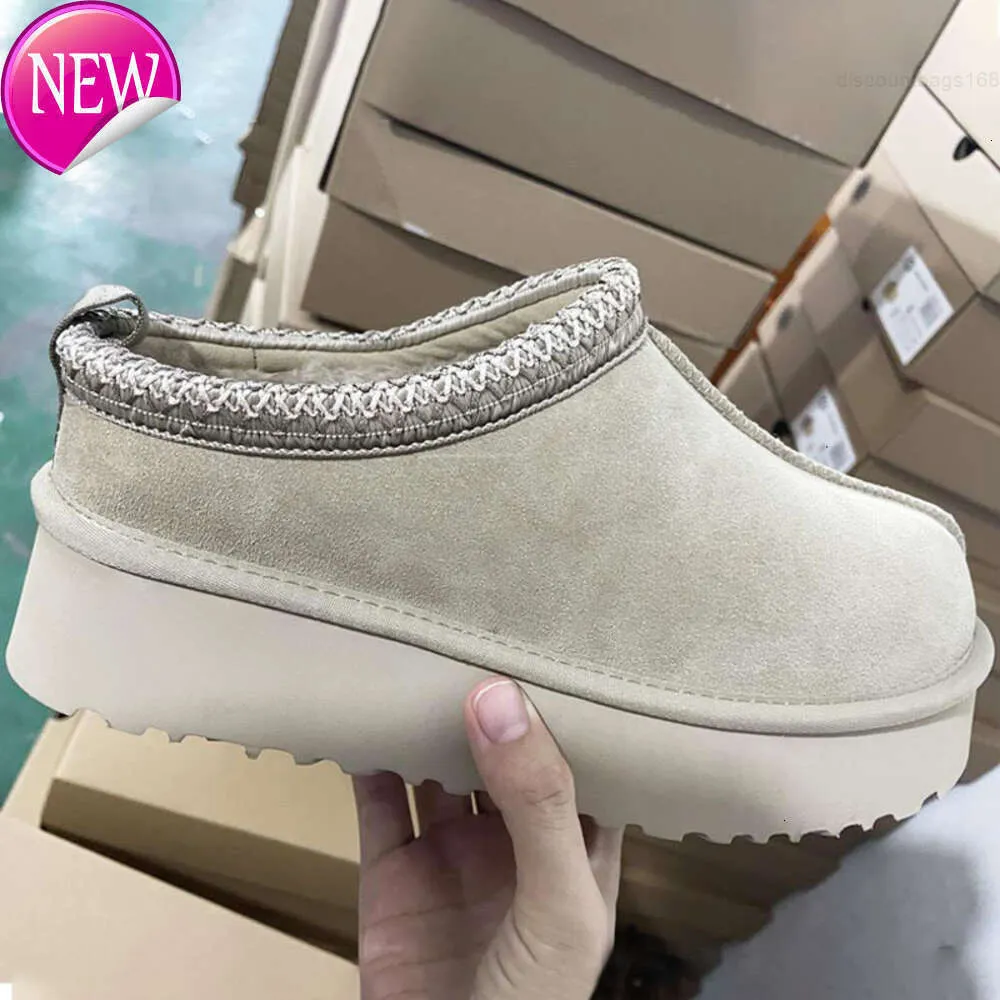 Designer Tazz Pantoufles Tasman Femmes Diapositives De Fourrure Classique Graines De Moutarde Ultra Mini Plateforme Botte Slip-on Les Petites Daim Mélange De Laine Hommes Bottines D'hiver NO473h6