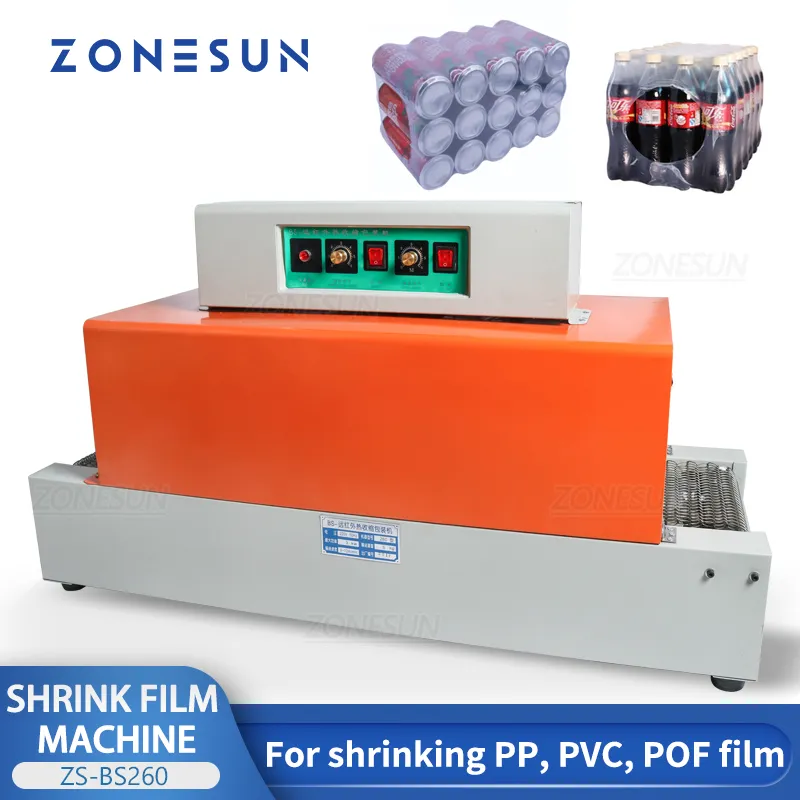 ZONESUN Automatic PVC Shrink Tunnel Heat Sleeve Sealer For Food ...