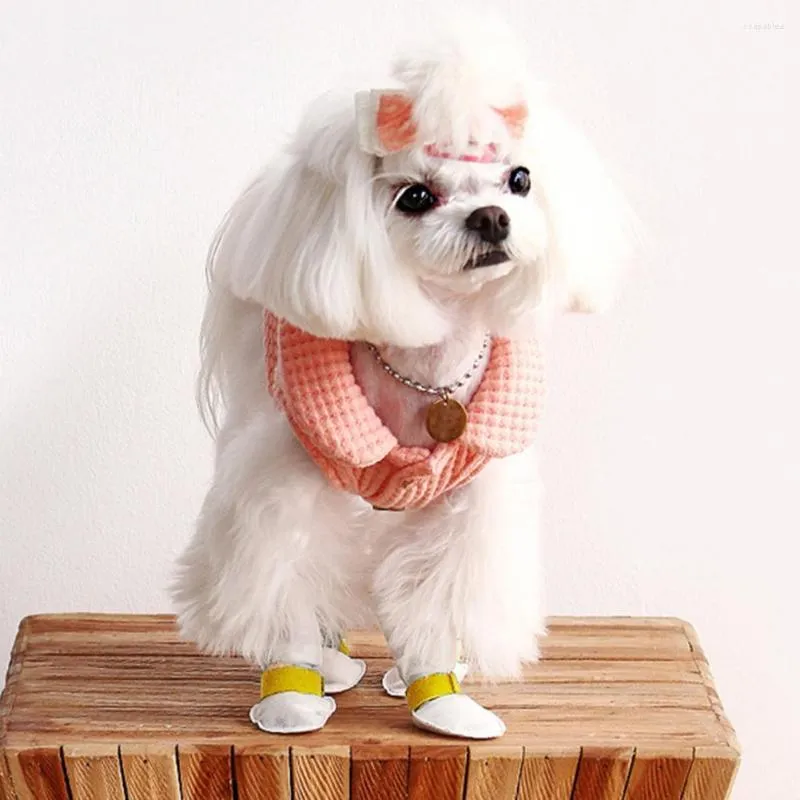 La chaussure d'animal familier d'habillement de chien couvre les accessoires jetables utiles de pied doux à la peau