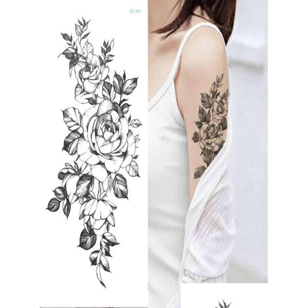 Flower And Rose Temporary Tattoos Ulta Stickers For Girls Bady Art