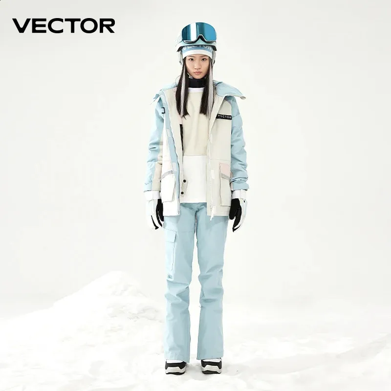 Tute da sci VECTOR Set completo da sci Donna Uomo Inverno Donna Giacche e pantaloni Caldo impermeabile Donna Giacche Pantaloni Outdoor Sci Bike Camping 231116