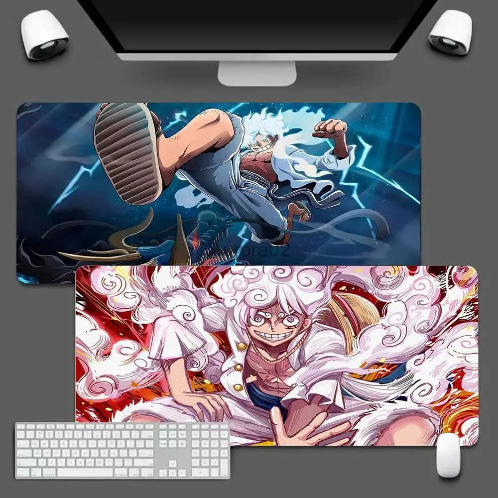 Mouse Pads Wrist Rests One Pieces Luffys Large Mouse Pad PC Computer Game MousePads Desk Keyboard Mats Office Rubber Anti-slip Mouse Mat Mice 30x80 CM YQ231117