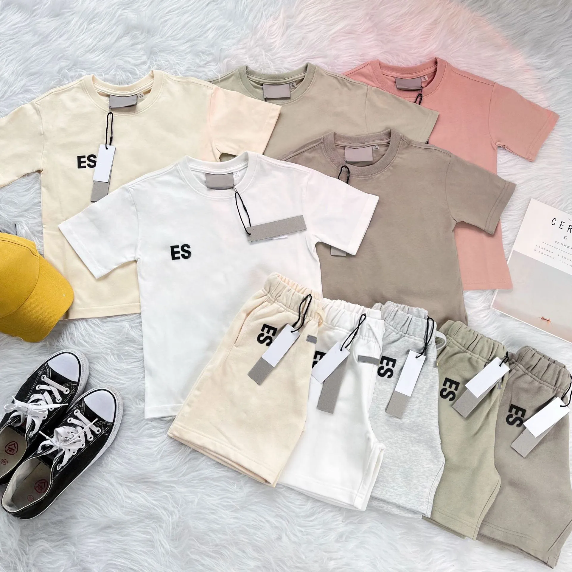 Ess Kinder Kleidung Kinder Sets Designer Marke Jungen Mädchen Kurze Set Sommer Jugend Kleidung Weiche Atmungsaktive Baby Ärmeln