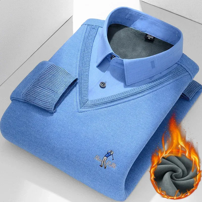 メンズセーターセーターセーター冬の肥厚したカジュアルシャツニットアンダーウェアプルオーバーラージニットメンズ衣類231116