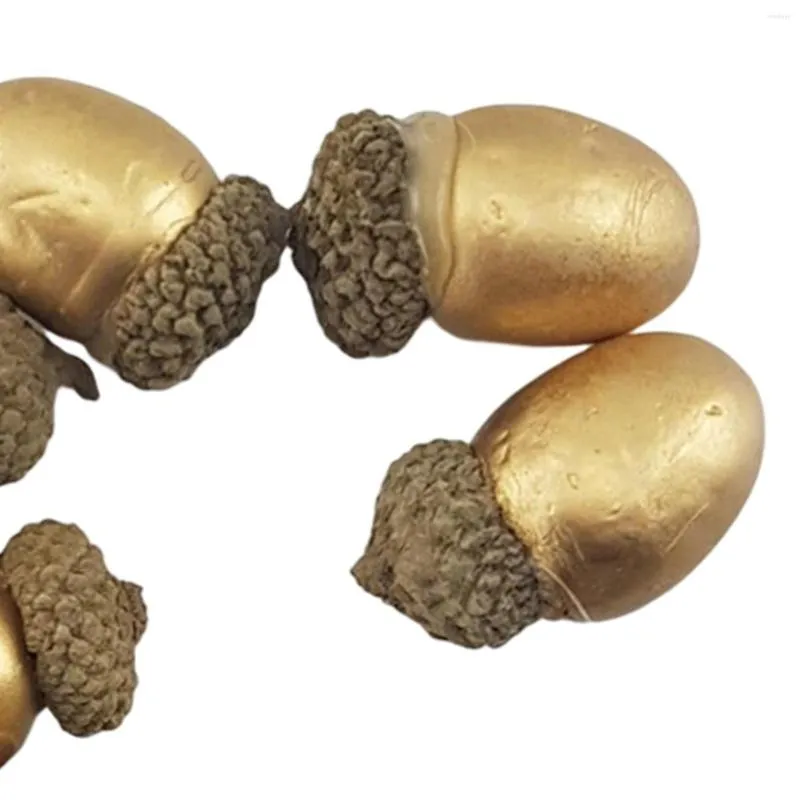 Decorative Flowers 20Pcs Artificial Acorns Crafting Harvest Fall Autumn Simulation Mini For Christmas Wedding Po Props Decoration