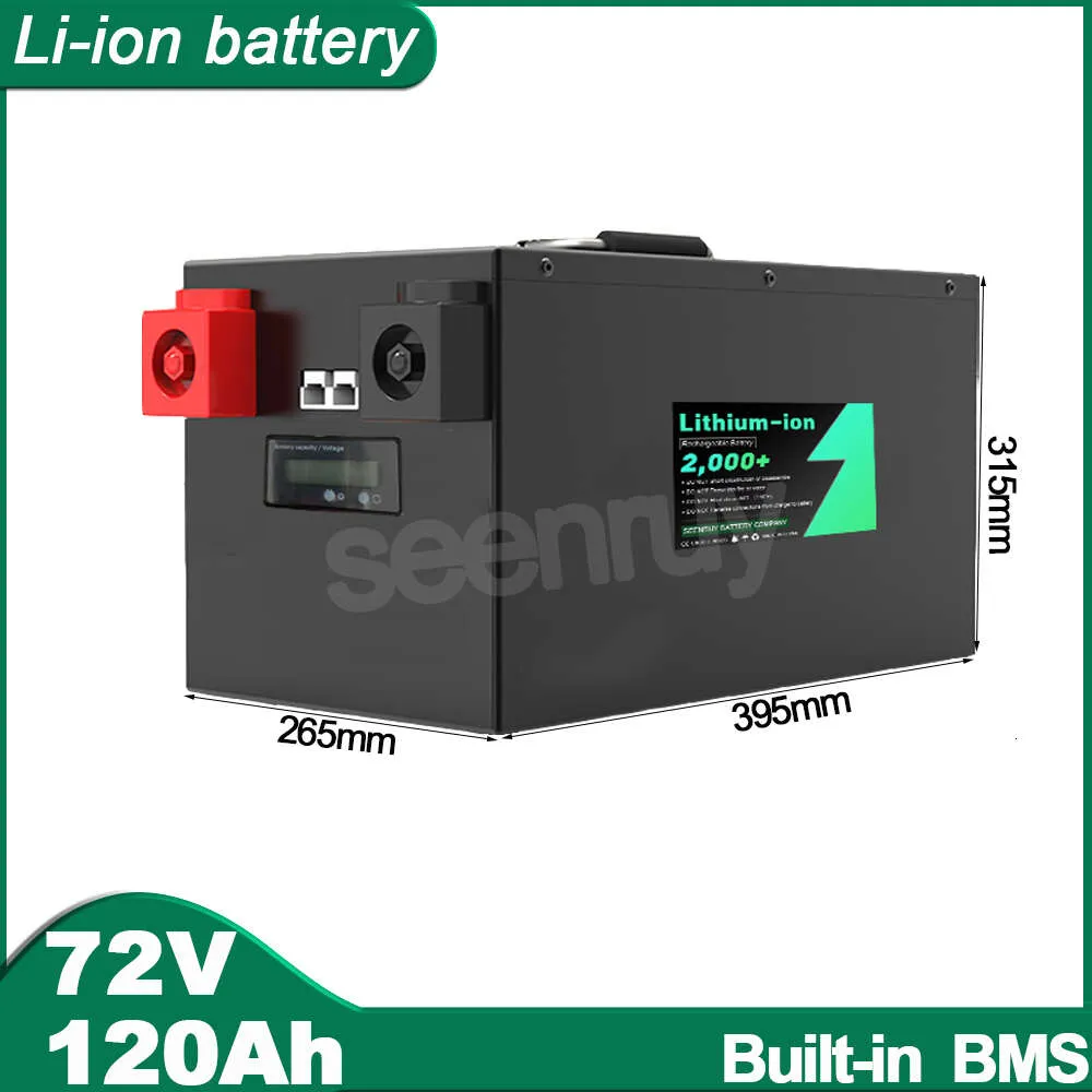 Batterie Lithium polymère 72V, 100ah, avec chargeur, 100a, 150a, parfaite pour voiturette de Golf, Tricycle, vélo, moto, vélo électrique, Scooter