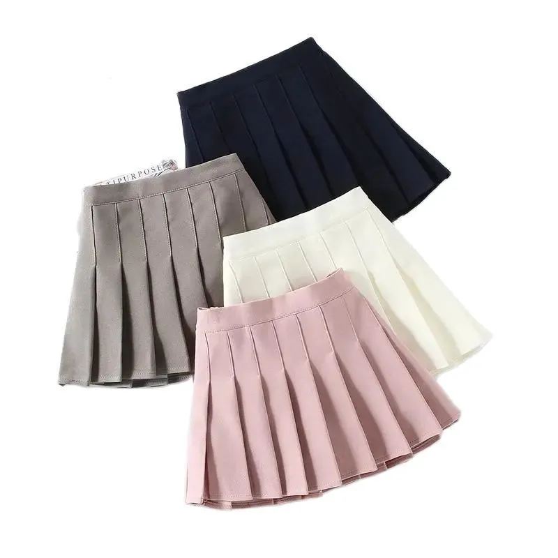 Skirts VIDMID Summer girls' cotton skirt children's black pleated dance short skirtw spring autumn baby foreign summer skirts P5169 230417