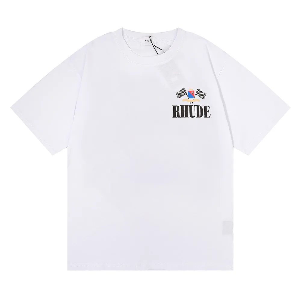 Magliette da uomo Rhude Tee Mens Designer Rhude Angel with Gods Help Camicie oversize Camicia di moda di marca di lusso per uomo Casual T-shirt a maniche corte Maglietta in cotone T6L0