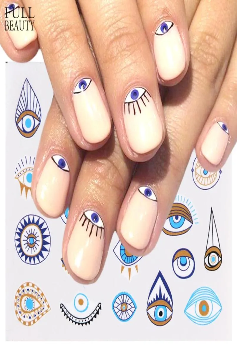 Eye Series Transfer Transfer Slider decalcomania per decorazioni per le nail art affascinanti unghie adesivi per le decalcomanie per fogli tatuaggi CHSTZ8188238286568