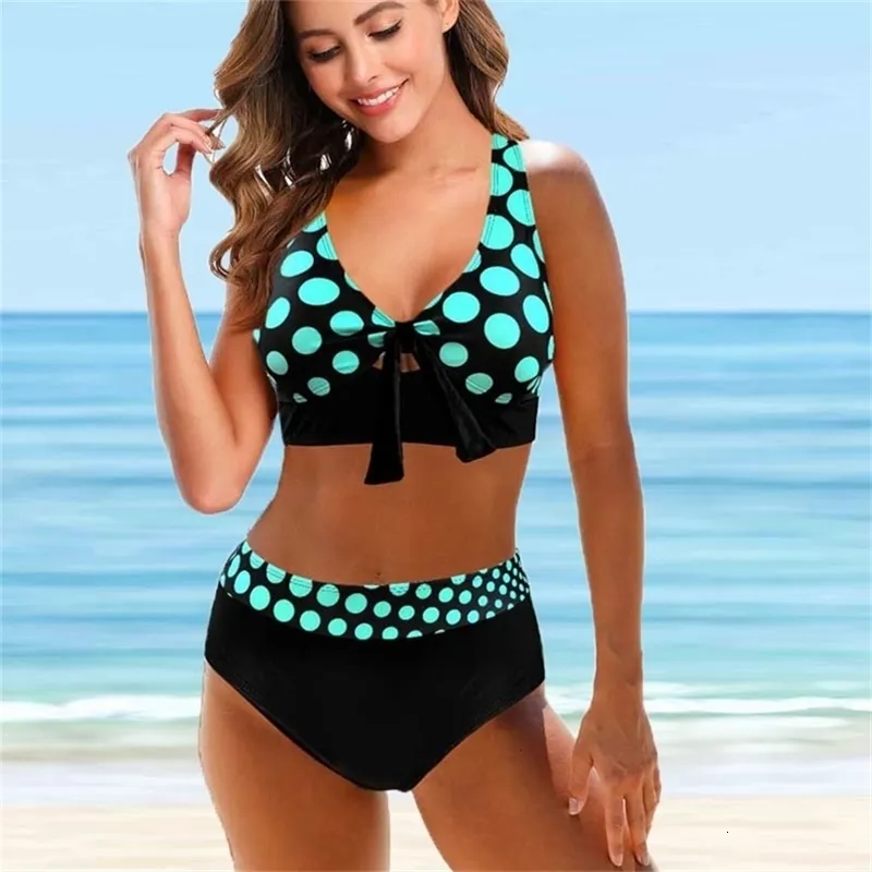 Menas de banho feminina feminina de praia natação verão Monokinywear maiô de banheira de duas peças de biquíni feminino tankinis flor estampado s-5xl 230417