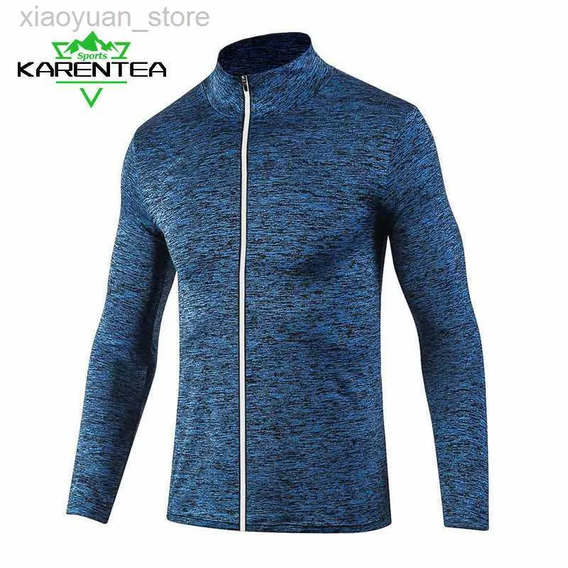 Men's Jackets Men Running Sports Jacket Gym Reflective Fitness Long Sleeve Quick Dry Compression Training Bodybuilding Coat Outdoor ClothingTop