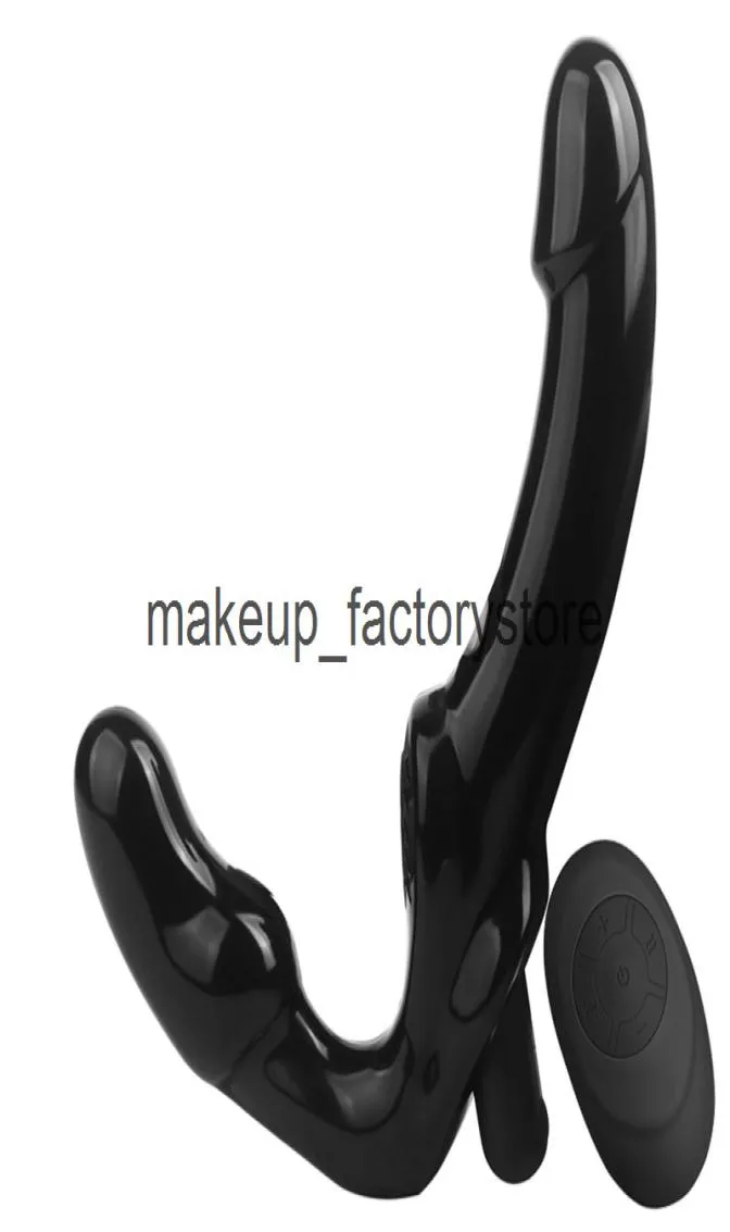 Massaggio Lesbiche A Distanza Senza Fili GSpot Clitoride Vibratore Adulti Senza Spalline Strapon Dildo Giocattoli Del Sesso per Coppie Doppia Testa Vibrat8758568