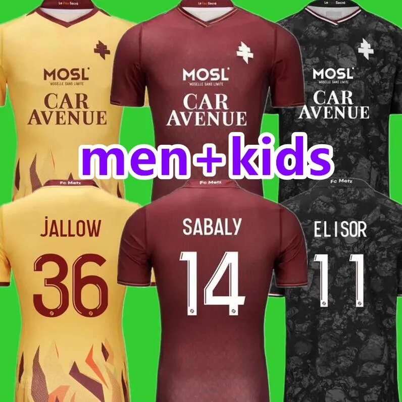 MAILLOTS 23 24 FC METZサッカージャージSABALY MAZIZ 2023 2024 ASORO JALLOW GUEYE JOSEPH NIANE HOME OSCAR KOFFI TETTEH DANLEY ELISORフットボールシャツMAILLOT DE FOOT