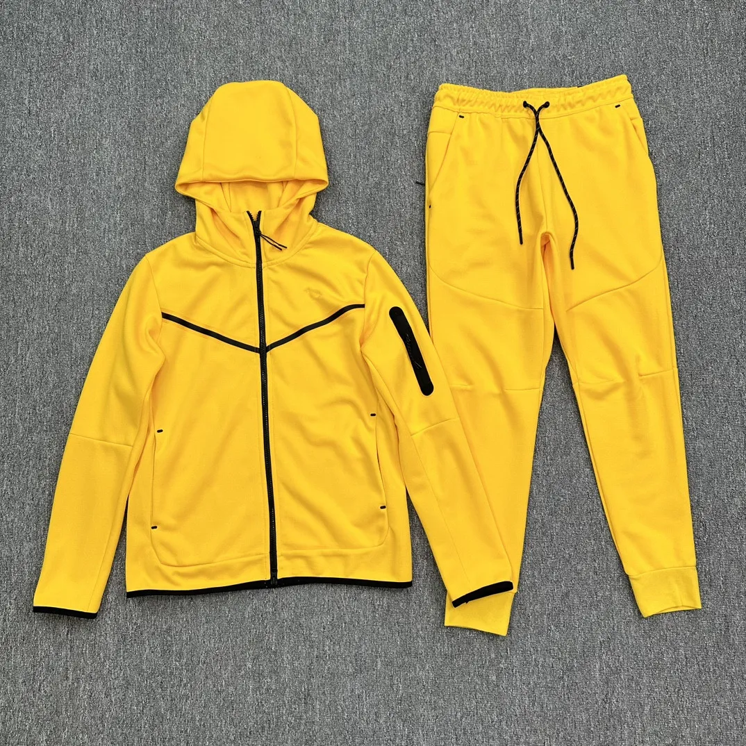 2023 New Tech Fleece Pant Hommes Designer Pantalon Sweat à capuche Veste Sport Space Cotton Trouer Femme Trackuit Bottom Man Jogger Running Yellow Fleece