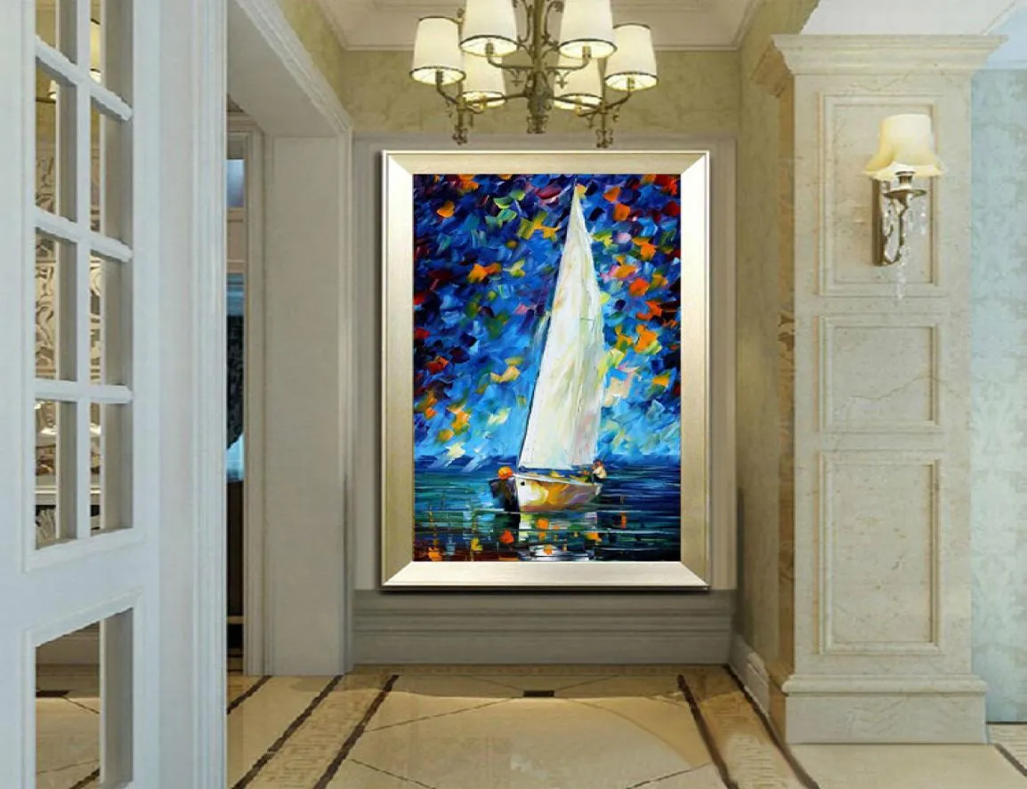 100 saf el boyalı modern oturma odası çalışma geçidi ev dekorasyon sanatı yağlı boya kalın yağ renk tuval bıçak boyama jl01154632
