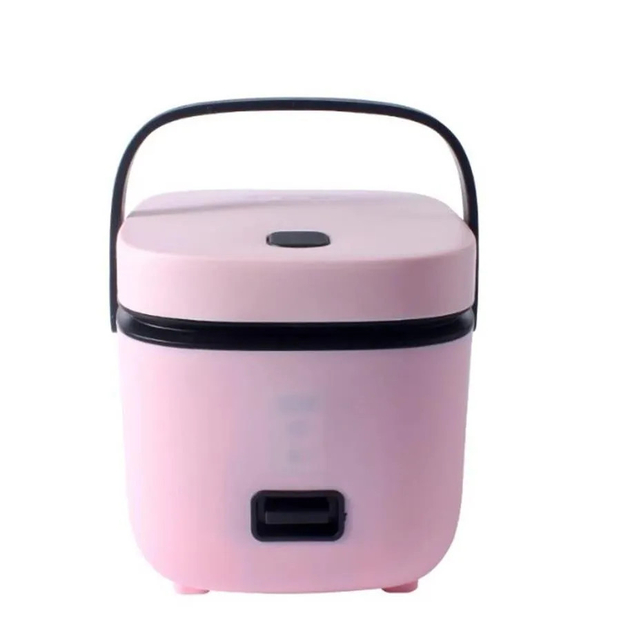 1 2L Mini Electric Rice Cooker 2 Layers Heating Food Steamer Multifunction Meal Cooking Pot 1-2 People Lunch Box229R