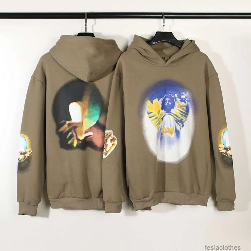Designer Hoodie Mens Sweatshirts Fashion Streetwear American High Street Br Kanyes Same Abstract Oil Painting Men Women