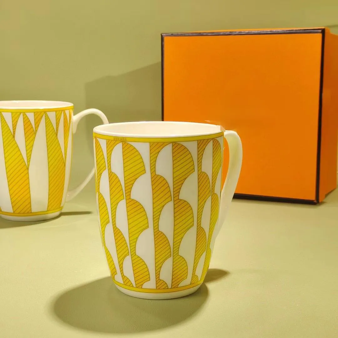 Tazze di lusso con confezione regalo Tazza creativa Sun Yellow Tazze della serie Sunshine