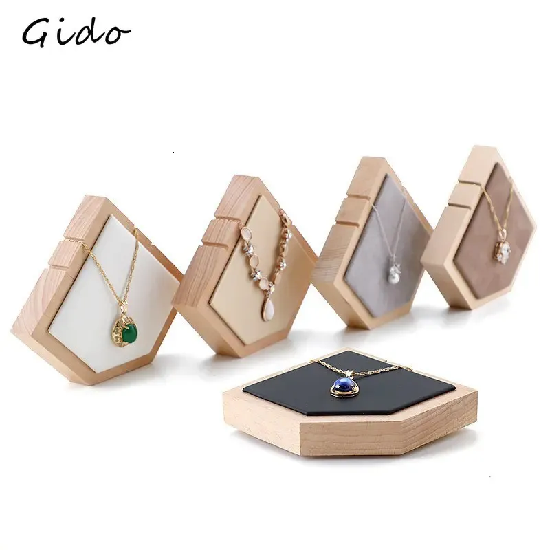 Boîtes à bijoux, présentoir de colliers, support de pendentif Vertical spécial, étagère d'accessoires suspendus en bois massif 231117