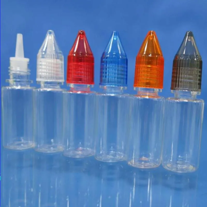 Flacons compte-gouttes en plastique colorés avec couvercle en cristal, bouteille à aiguille en plastique PET de 10ml pour jus électronique liquide Jarda
