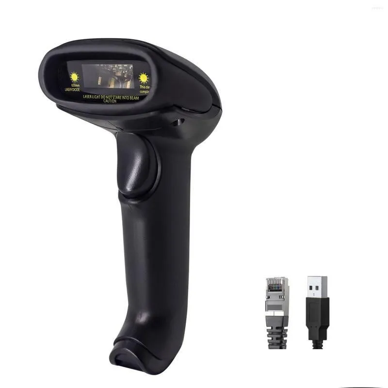 Plug And Play Wired USB Laser Omnidirectional Barcode Scanner Reader