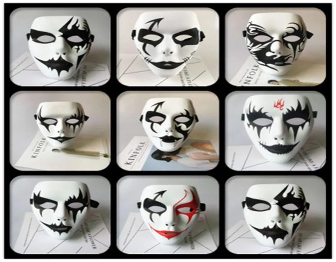 Halloween ansiktsmask White Jabbawockeez mask Hiphop Jabbawockeez mask White Hip Hop Plain Masquerade Masks3236695