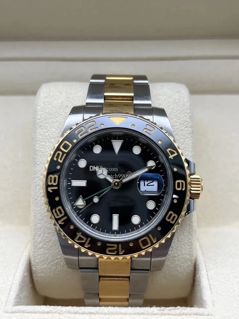 SX Designer relógios de relógio masculino GMT Borda de cerâmica preta 116713-ln-7820340mm Sapphire automático Wristwatch 316l Selace Bracelet à prova d'água