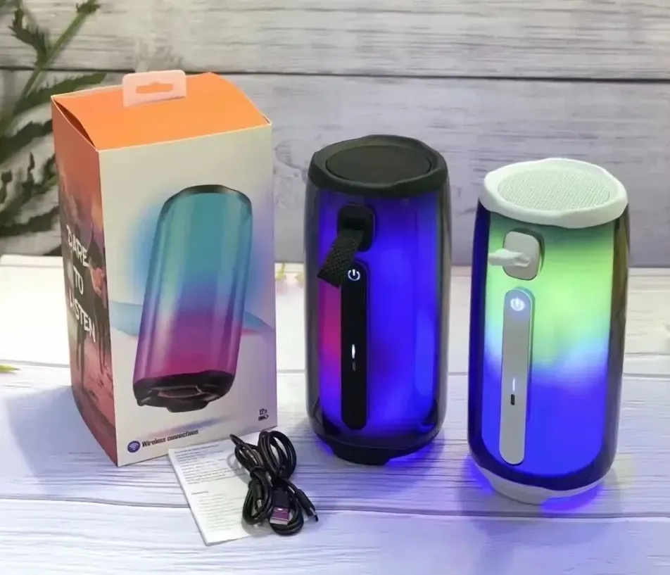 Portable speakers Pulse 5 Waterproof subwoofer Music Pulsating Color Led lights Bluetooth speakers Outdoor portable speakers