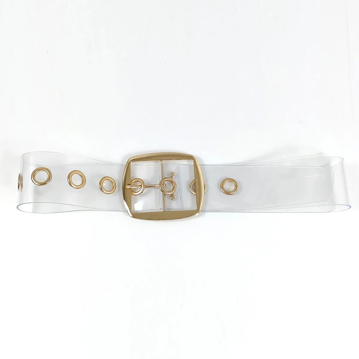 Clear PVC Corset Belt for Women 6 cm Wide Transparent Waist 
