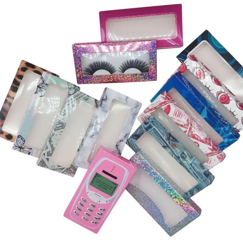 50100pcs Paper Packing Box for long EyeLash Whole Bulk Cheap Pretty Lashes Storage Packaging1907560