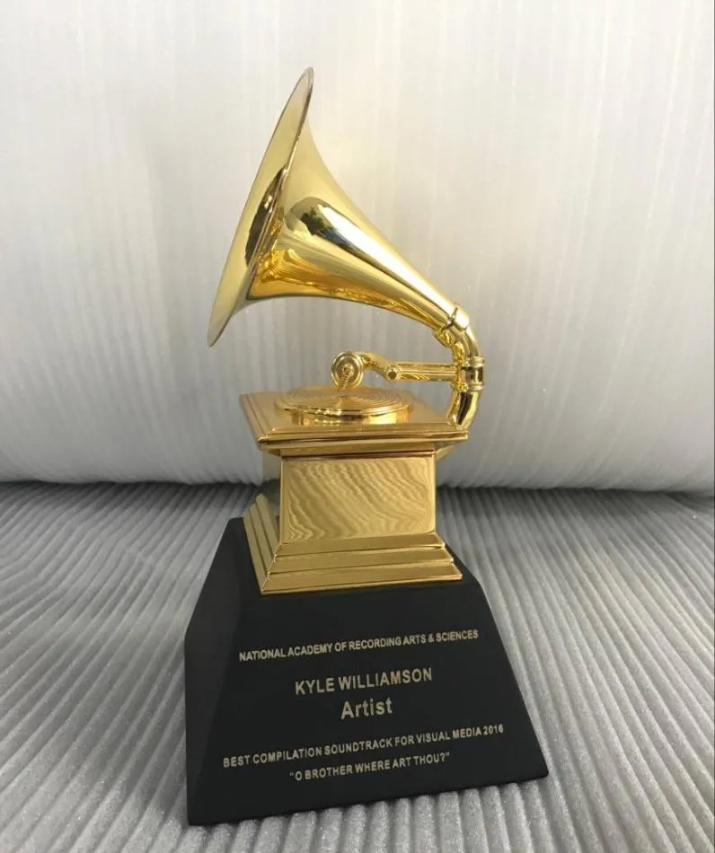 Grammy Trophy Awards Con spedizione DHL con base in marmo nero Premio trofeo Grammy in metallo Premio regalo souvenir2747390